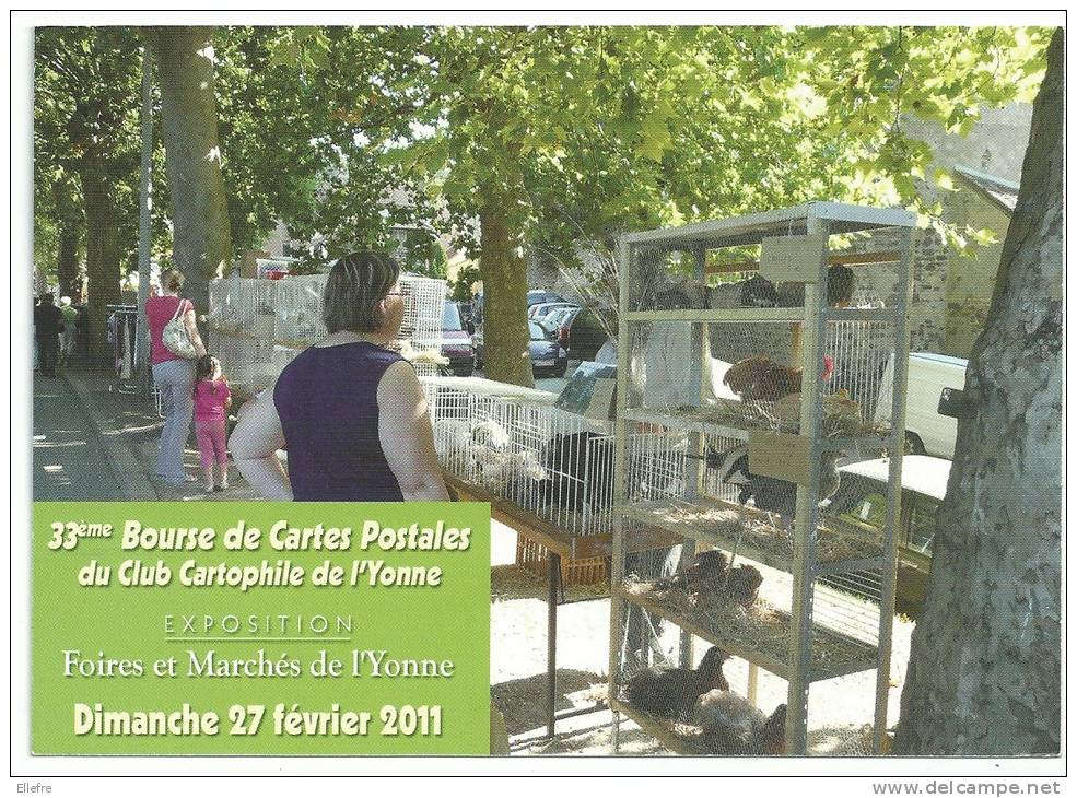 Club Cartophile De L'yonne , Auxerre Foire Et Marché De L' Yonne, Cpm Tirage Limité D'après Une Photo De M WOROBEL - Bourses & Salons De Collections