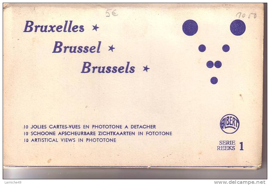 BRUXELLES BRUSSEL BRUSSELS  CARNET DE 10 CARTES SERIE REEKS 1 - Panoramische Zichten, Meerdere Zichten