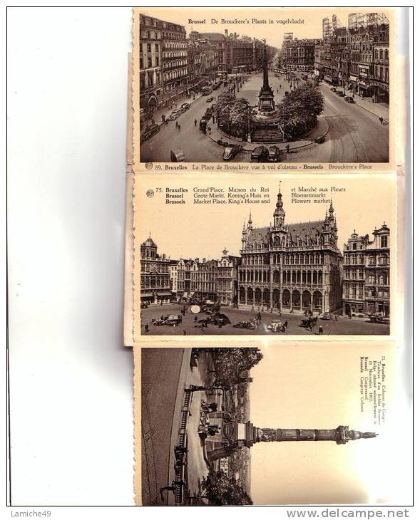 BRUXELLES BRUSSEL BRUSSELS  CARNET DE 10 CARTES SERIE REEKS 1 - Panoramische Zichten, Meerdere Zichten