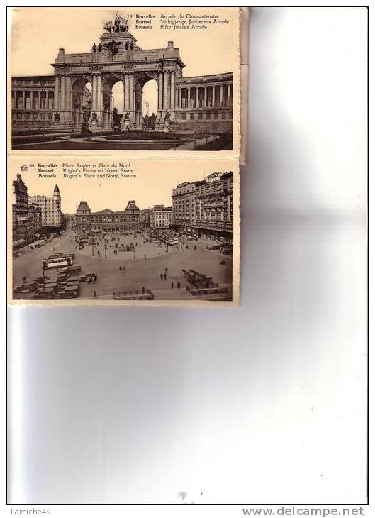 BRUXELLES BRUSSEL BRUSSELS  CARNET DE 10 CARTES SERIE REEKS 1 - Panoramische Zichten, Meerdere Zichten