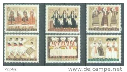 YU 1961-964-9 COSTUMES, YUGOSLAVIA, 6v , MNH - Neufs