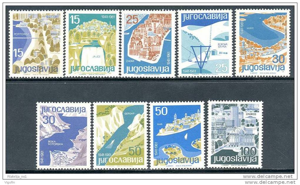 YU 1962-994-1002  TURISAM, YUGOSLAVIA, 1 X 9v , MNH - Sonstige & Ohne Zuordnung