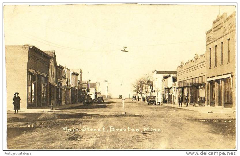 Main Street, Brooten, Minn. - & Old Cars - Andere & Zonder Classificatie