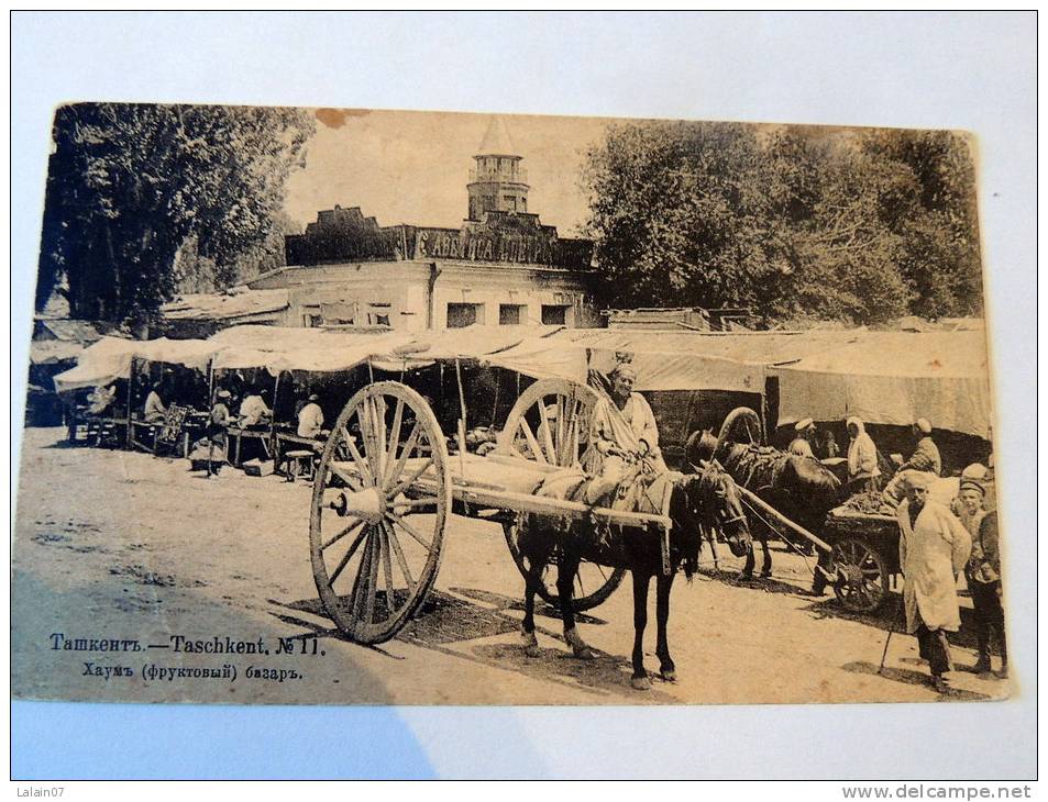 Carte Postale Ancienne : TASCHKENT  N° 11 , Marché, Charette - Ouzbékistan