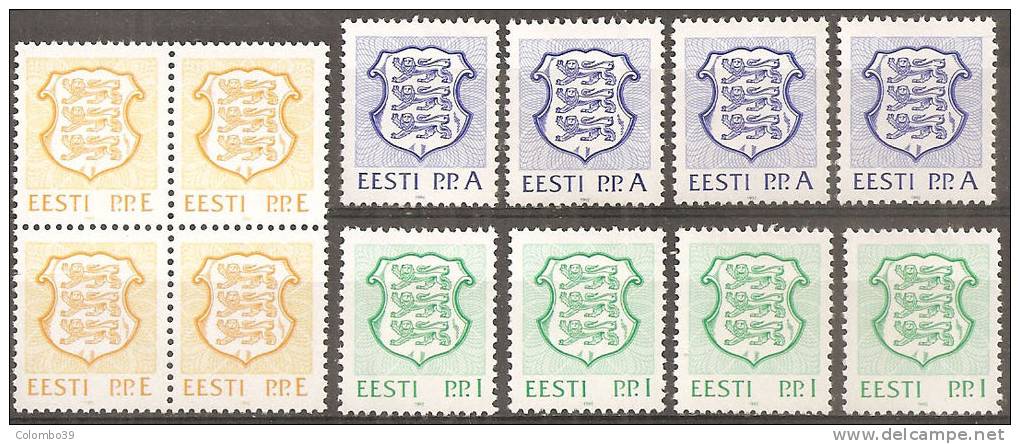 Estonia 1992 Nuovo** - Yv.197/99   Mi.183/85   4x - Estonia