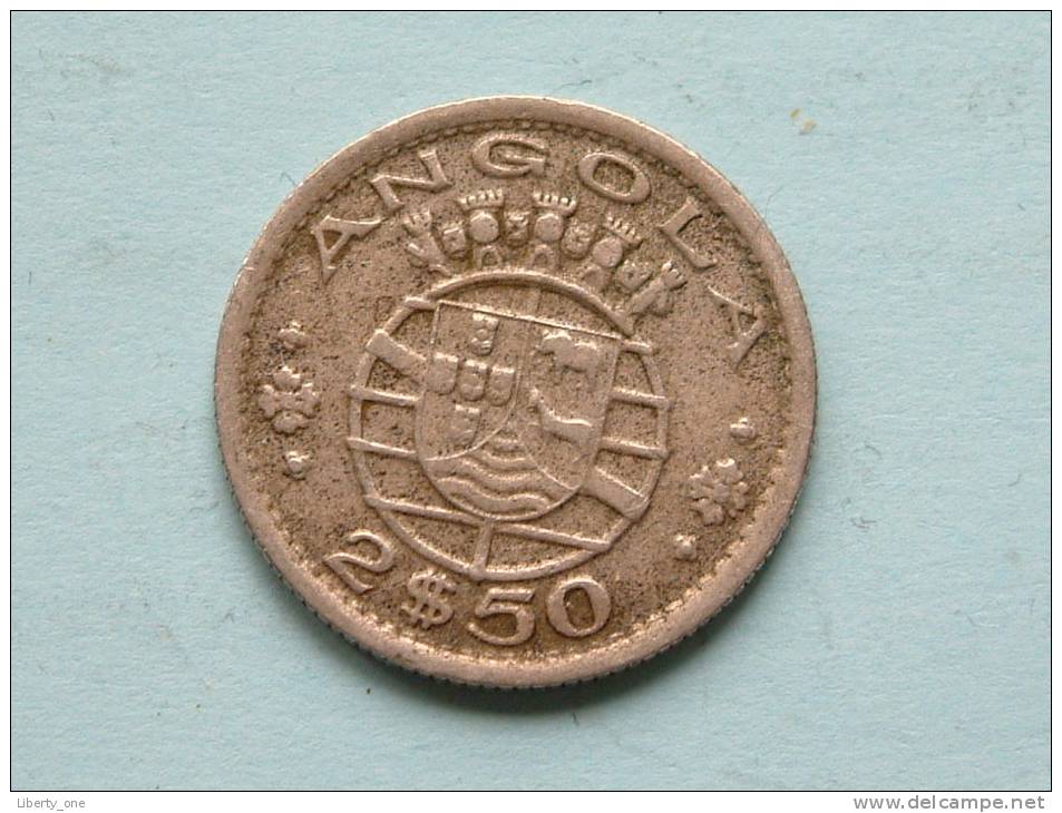 2 1/2 ESCUDOS - 1953 / KM 77 ( Uncleaned Coin / For Grade, Please See Photo ) !! - Angola