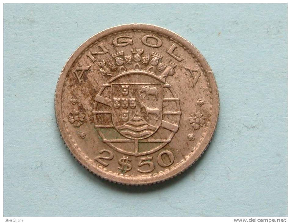 2 1/2 ESCUDOS - 1956 / KM 77 ( Uncleaned Coin / For Grade, Please See Photo ) !! - Angola