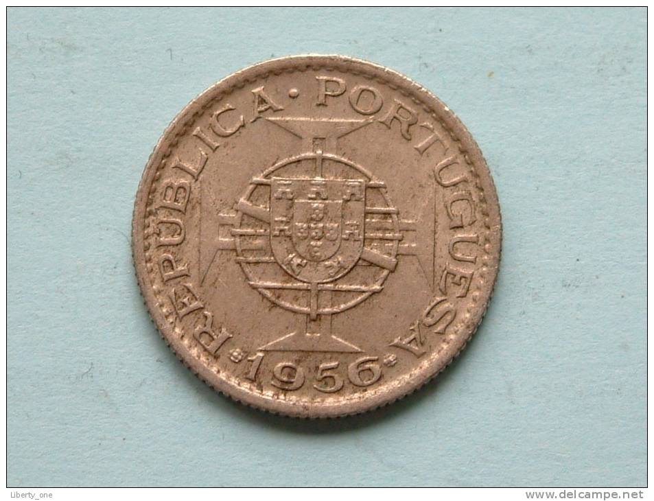 2 1/2 ESCUDOS - 1956 / KM 77 ( Uncleaned Coin / For Grade, Please See Photo ) !! - Angola