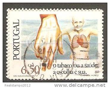 PORTUGAL - 1980,  «O Tabaco Ou A Saúde, A Escolha é Sua».  6.50   (o)  MUNDIFIL  Nº 1500 - Oblitérés