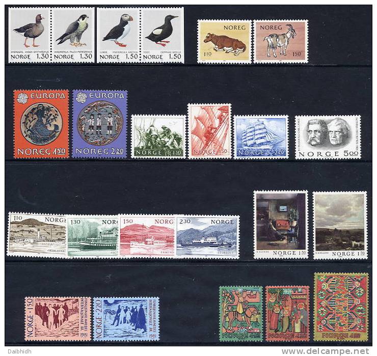 NORWAY 1981 Complete Commemorative Issues MNH / **.  Michel 827-52 - Full Years