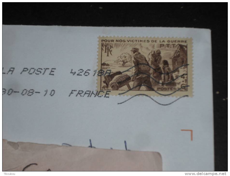 FRANCE TAXE 1.43 SUR LETTRE AVEC YT 737 - TIMBRE EN ANCIEN FRANC - INSUFFISANCE AFFRANCHISSEMENT - CACHET ROND AVON - - 1960-.... Lettres & Documents