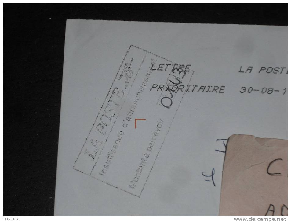 FRANCE TAXE 1.43 SUR LETTRE AVEC YT 737 - TIMBRE EN ANCIEN FRANC - INSUFFISANCE AFFRANCHISSEMENT - CACHET ROND AVON - - 1960-.... Brieven & Documenten