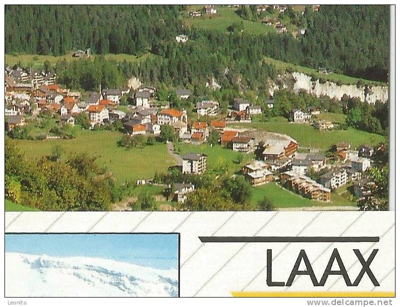 FLIMS LAAX GRAP Startgels Gaubergbahn Vorab Tschingelhörner 3 Ansichtskarten - Laax