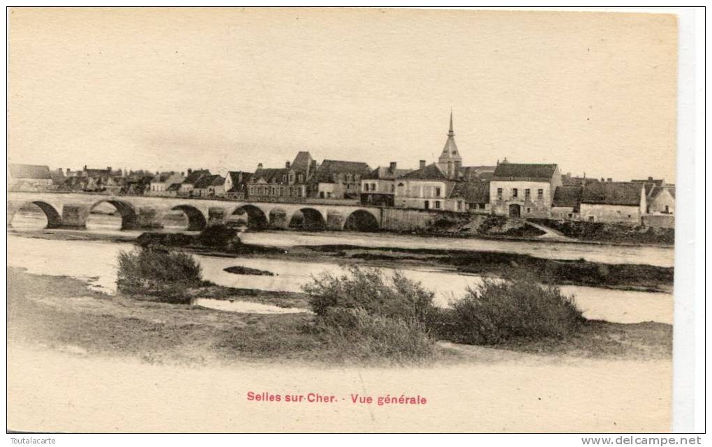 CPA 41 SELLES SUR CHER VUE GÉNÉRALE - Selles Sur Cher