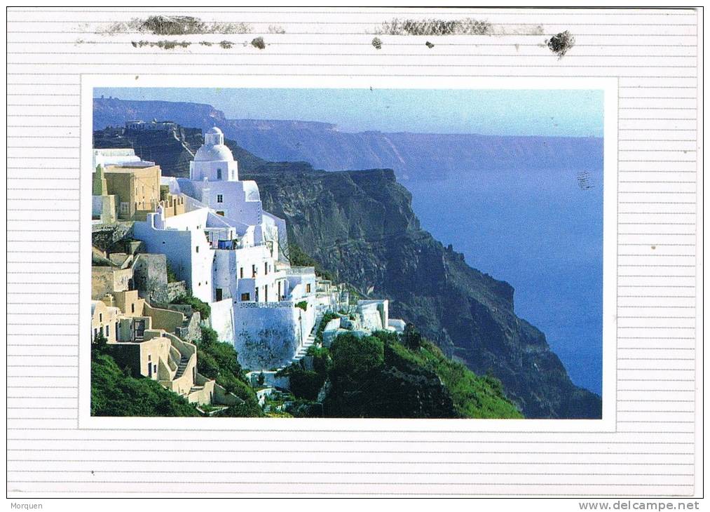 0659. Postal GRECIA 1987, Itaca A Francia - Brieven En Documenten