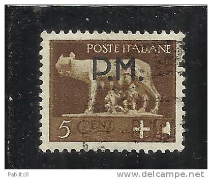 ITALIA REGNO 1942 POSTA MILITARE CENT.5 USATO - Military Mail (PM)