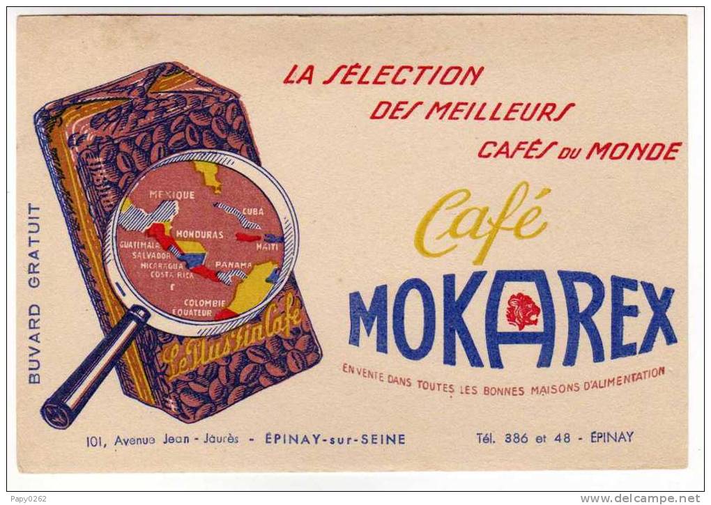 751B)- D93- EPINAY-SUR-SEINE-101 AV JEAN JAURES - BUVARD- CAFE MOKAREX - Café & Té