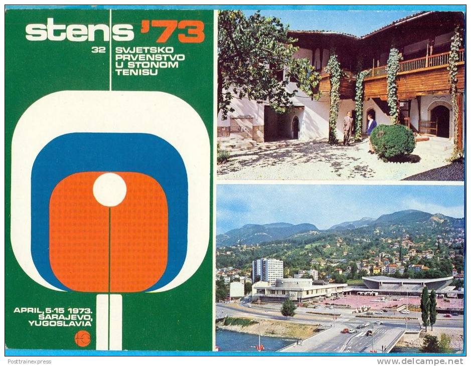 EX YU. Bosnia & Herzegovina.Sarajevo.STENS/'73. - Table Tennis