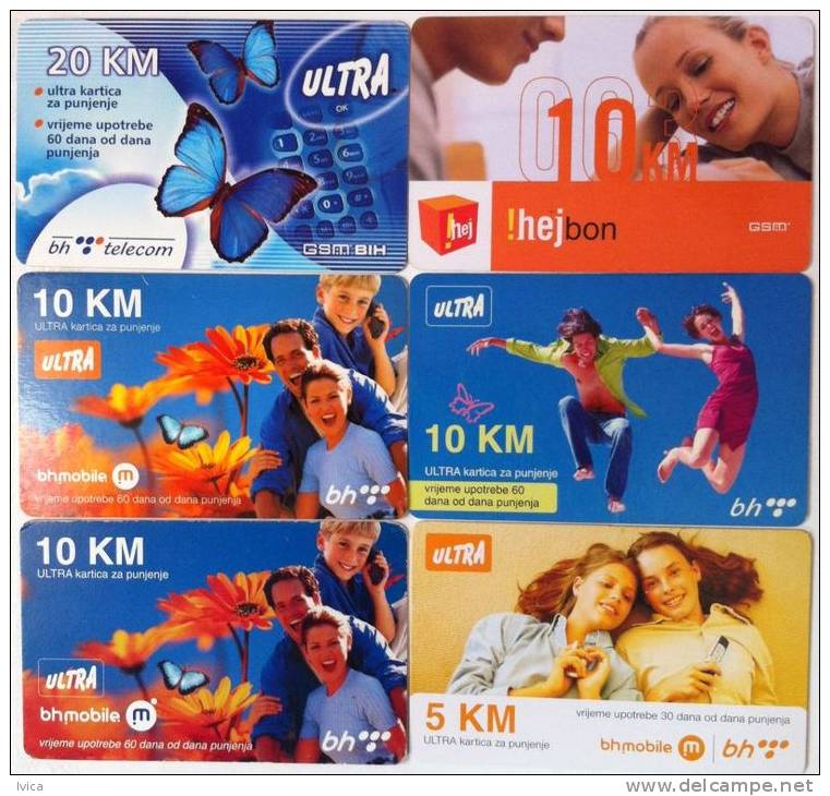 BOSNIA - LOT 6 Prepaid Cards - Bosnie