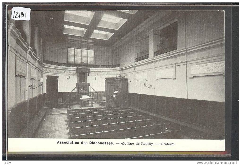 PARIS - INSTITUTION DES DIACONESSES - MAISON DE SANTE - ORATOIRE - TB - Santé, Hôpitaux