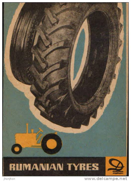 Rare!!- Romania Postcard QSL 1967- Rumanian Tyres Danubiana For Tractors And Cars-2/scans - Camion, Tir