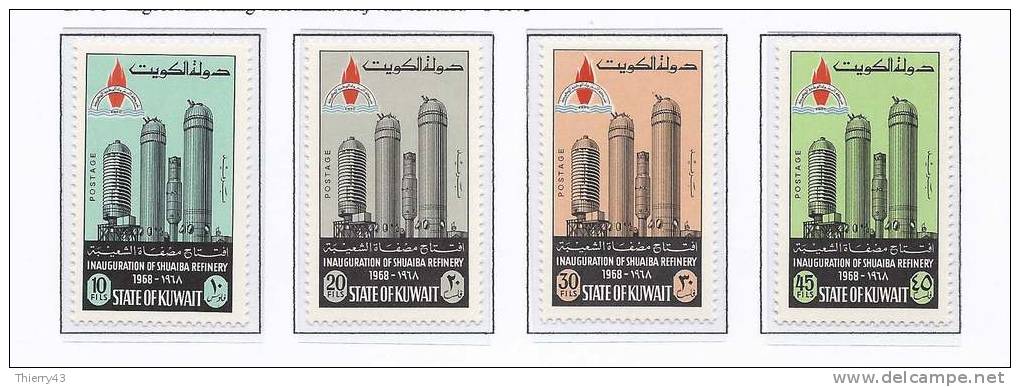 Kuwait 1968 - Refinery Plant  Y&amp;T 411-14  SG 422-25  Mi. 421-24  MNH, NEUF, Postfrisch - Koweït