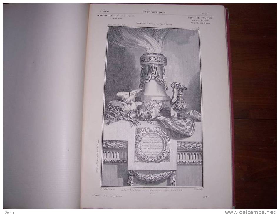 L´ ART  POUR  TOUS  DE EMILE REIBER  1886  FORMAT 42 X30 - Kunstführer