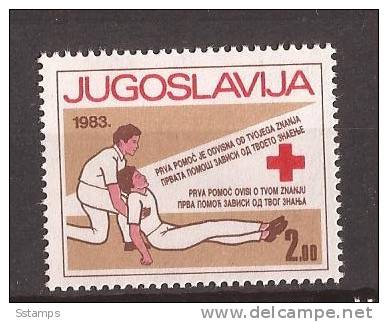 1983 X  RR-80 DOPL. JUGOSLAVIJA  UW-LAMPE  YELLOW PAPER  RRR RED CROSS, URGENT HELP MNH - First Aid