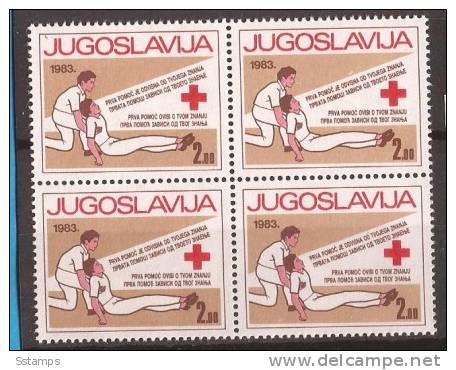 1983 X  RR-80 DOPL. JUGOSLAVIJA  UW-LAMPE  YELLOW PAPER  RRR RED CROSS, URGENT HELP MNH - Liefdadigheid