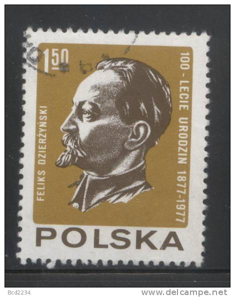 POLAND 1977 100TH BIRTH ANNIV FELIKS DZIERZYNSKI RUSSIA USED Founder Russian Secret Police Cheka Revolutionary Communism - Police - Gendarmerie