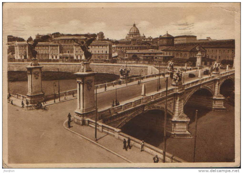 Italy-Postcard 1949-Roma-The Bridge Of Victor Emmanuel II-2/scans - Pontes