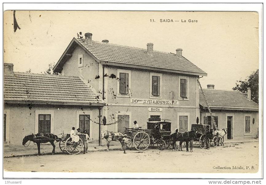 Carte Postale Ancienne Algérie - Saïda. La Gare - Chemin De Fer - Saïda