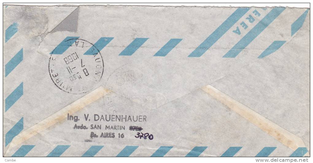 ARGENTINA, LETTRE COVER , 1968 RECOM. AEREA, BUENO AIRES Pour L'ITALIA /2530 - Lettres & Documents