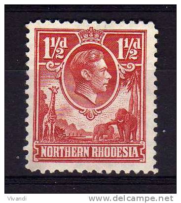 Northern Rhodesia - 1938 - 1½d Definitive - MH - Rhodésie Du Nord (...-1963)