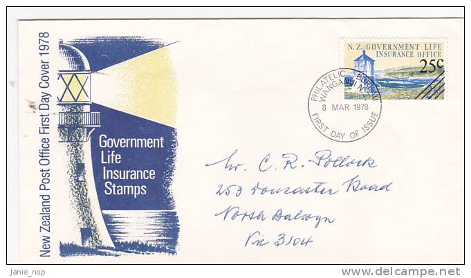 New Zealand 1978 Government Life Insurance Stamps FDC - FDC