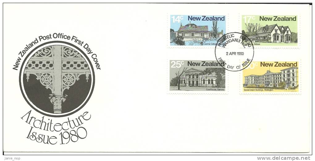 New Zealand 1980 Architecture FDC - FDC