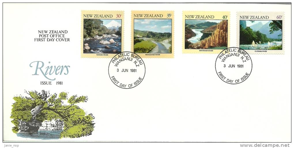 New Zealand 1981 Rivers FDC - FDC