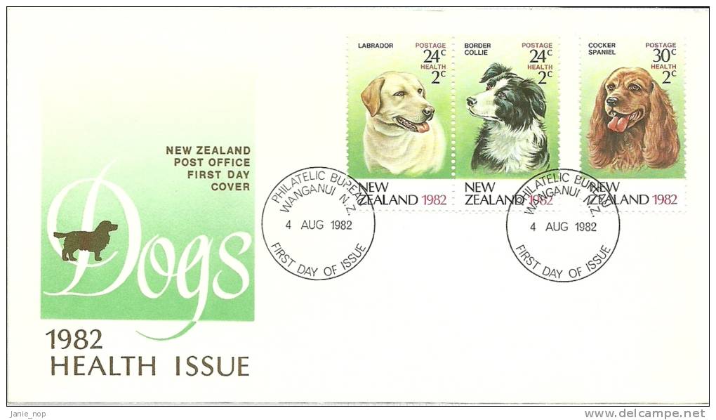 New Zealand 1982 Health Dogs FDC - FDC