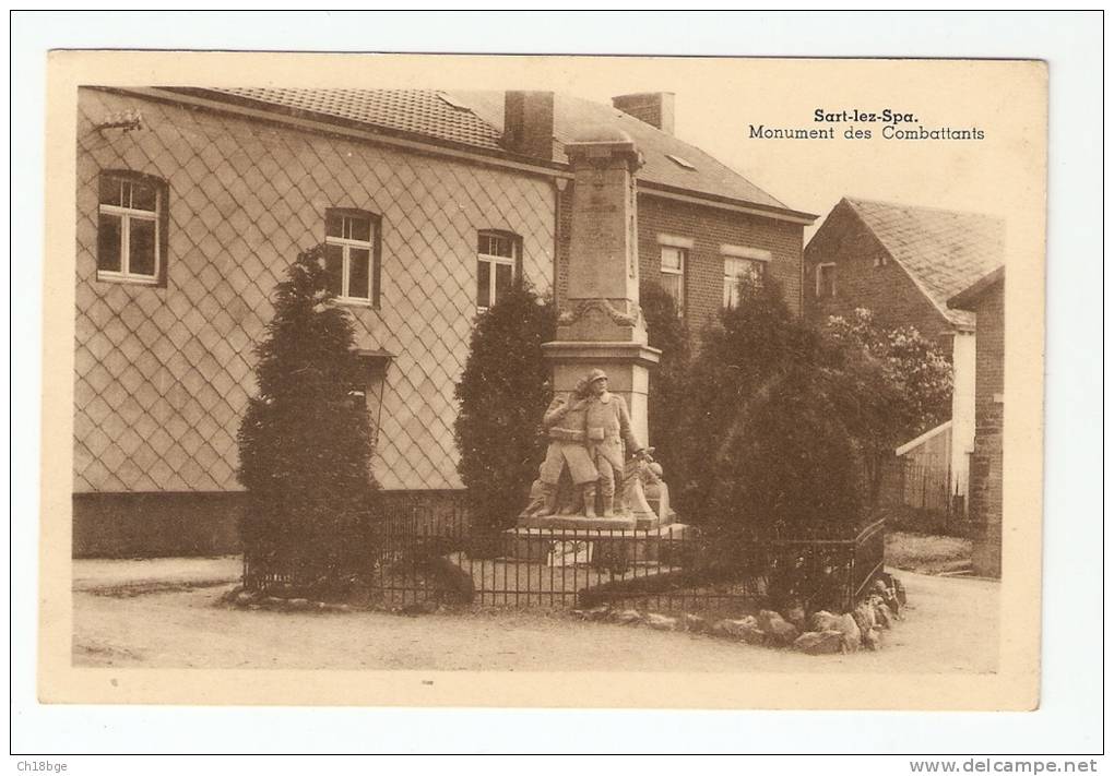 CPA -Belgique : Sart Les Spa : Monument Des Combattants - Jalhay