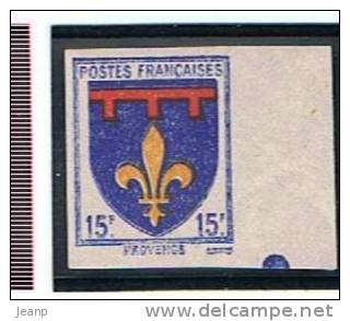 15f Provence Yvert 574, Non Dentelé Bord De Feuille, ** - Unclassified