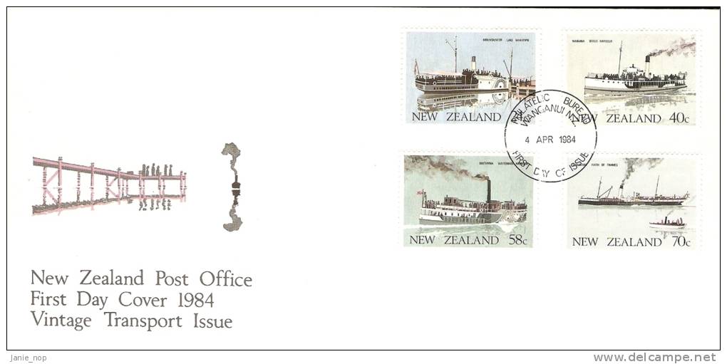 New Zealand 1984 Vintage Transport FDC - FDC