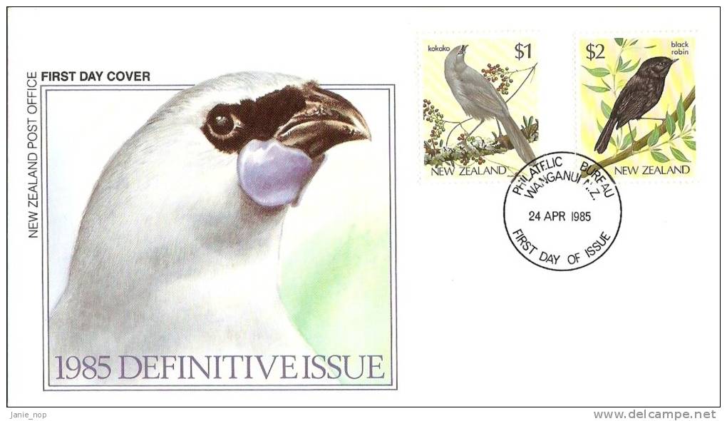 New Zealand 1985 Birds $ 1.00 And $ 2.00 FDC - FDC