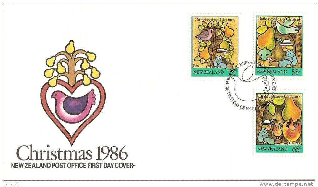 New Zealand 1986 Christmas FDC - FDC