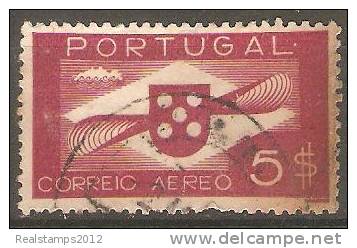 PORTUGAL - (CORREIO AÉREO) - 1936-1941,   Hélice.  5$   (o)   MUNDIFIL  Nº 6 - Used Stamps