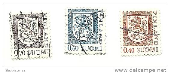 1975 - Finlandia 724/26 Ordinaria C2087, - Oblitérés