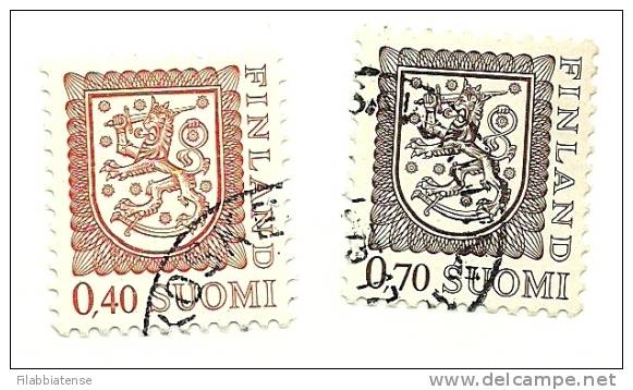 1975 - Finlandia 724 + 726 Ordinaria C2088, - Used Stamps