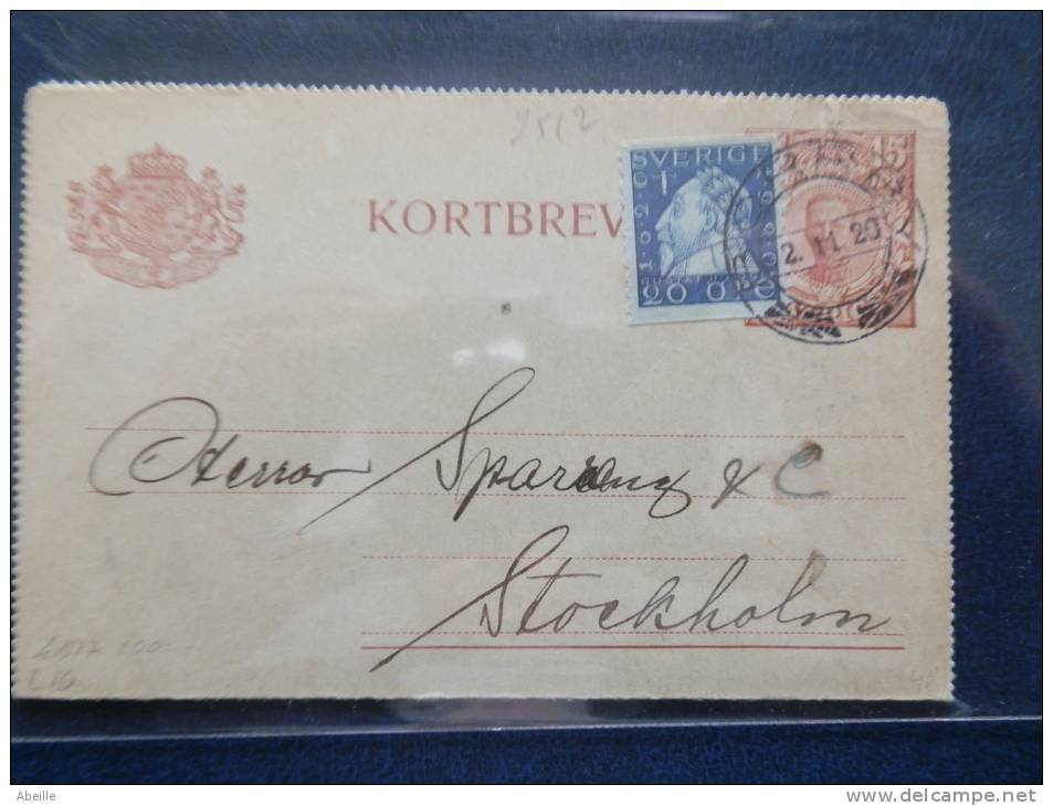 A2512  KOERBREV  1920 - Postal Stationery