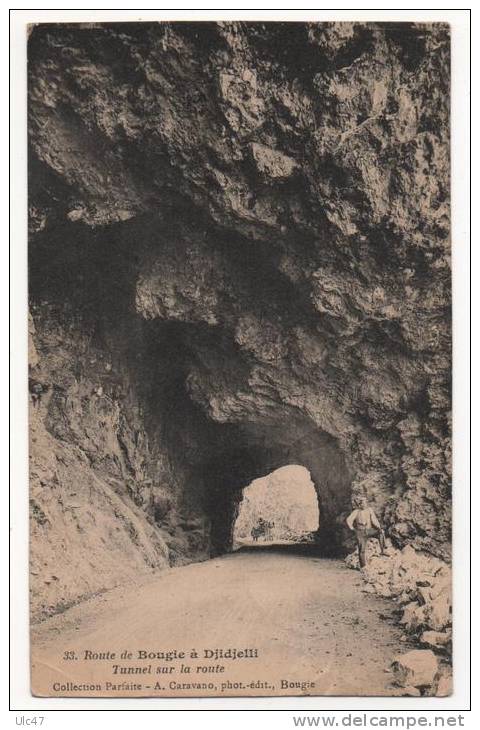 - ALGERIE - Route De Bougie à Djidjelli - Tunnel Sur La Route - Scan Verso - - Bejaia (Bougie)