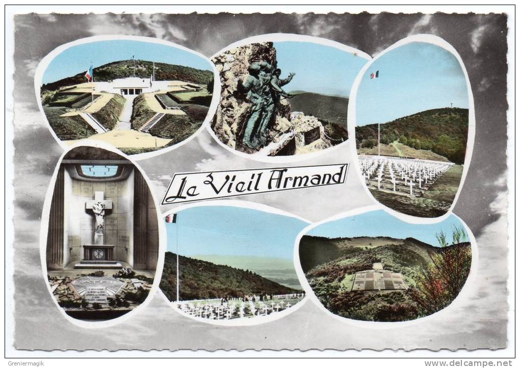 Cpsm 68 - Vieil Armand - Monument National Et Cimetière Militaire - Multivues - 1962 - Cimetières Militaires