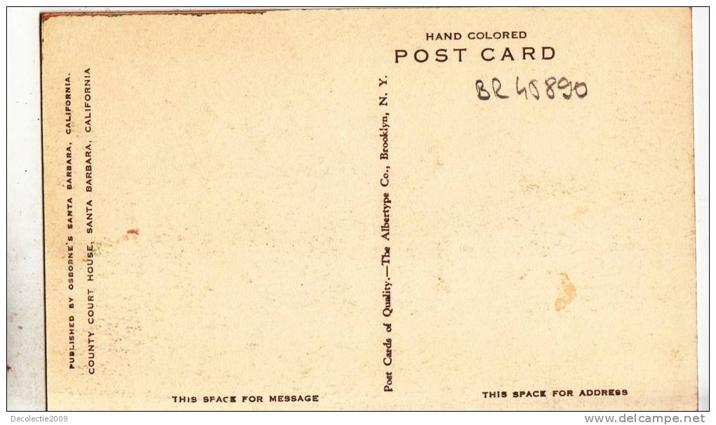 BR45890 County Court House  Santa Barbara   2 Scans - Santa Barbara